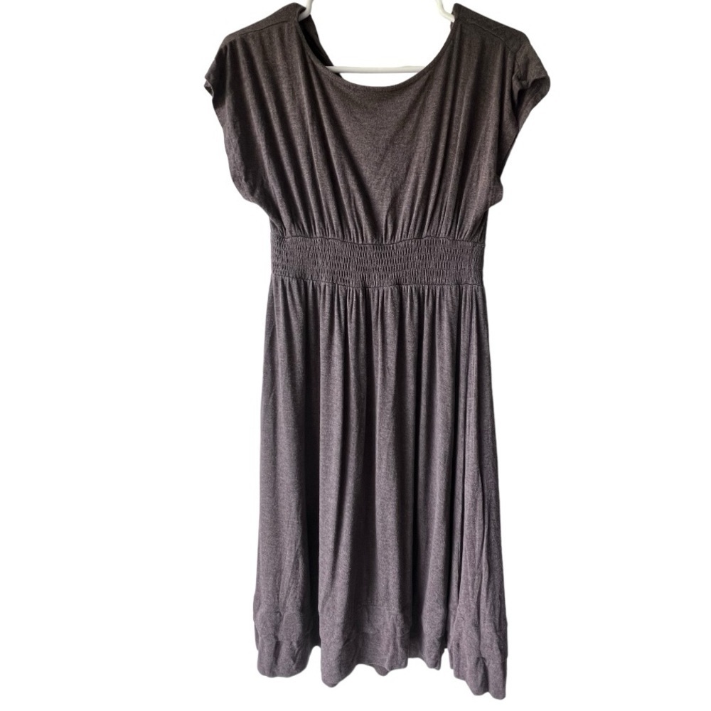 Elegant Brown Midi Dress maternity dress size M gray - Picture 1 of 9